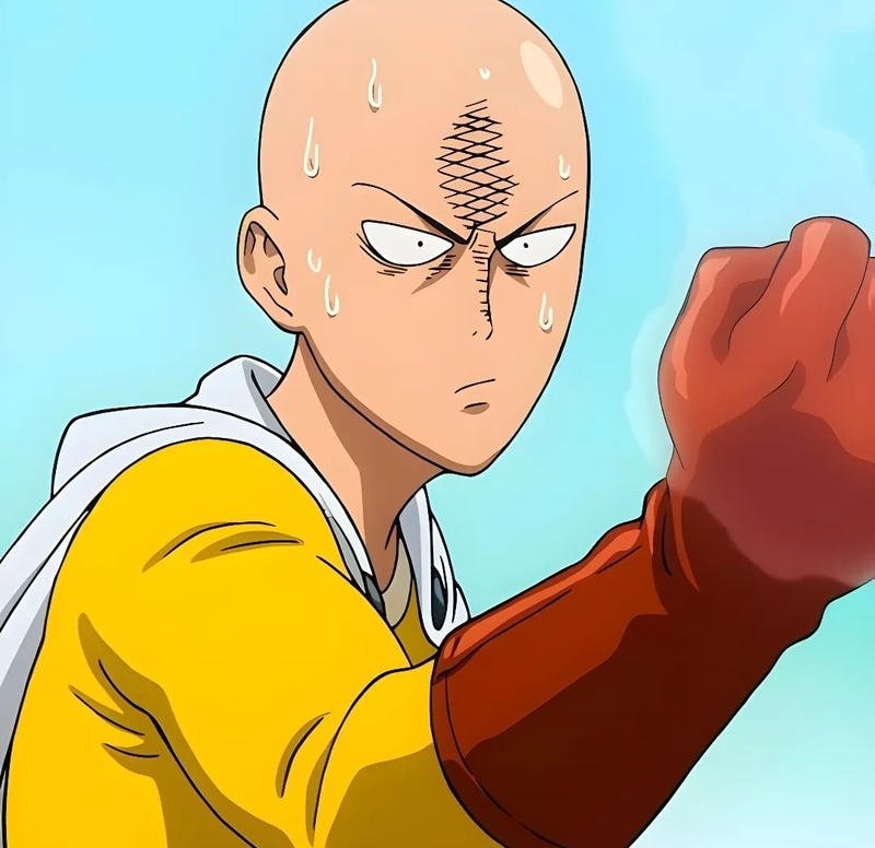 Avatar Saitama ngầu với hiệu ứng ánh sáng nổi bật