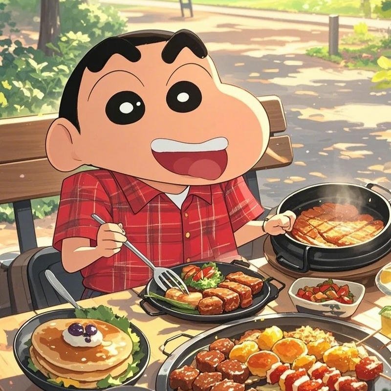 Avatar ăn uống thần thái vui vẻ tạo cảm giác thân thiện