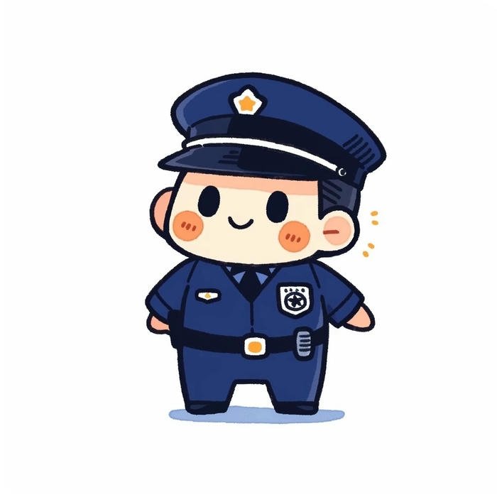 Avatar công an chibi cảnh sát nhỏ nhắn rất đáng yêu