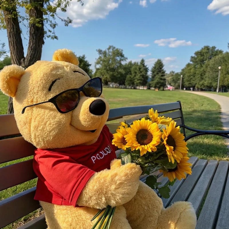 Avatar gấu bông đeo kính nét ngộ nghĩnh đầy cá tính