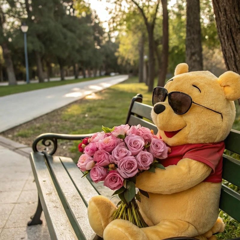 Avatar gấu bông đeo kính phong vị trẻ trung đầy sáng tạo