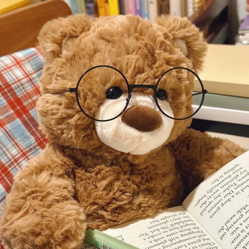 Avatar gấu bông đeo kính tạo hình sinh động giàu sức sống