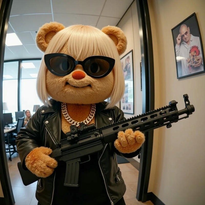 Avatar gấu bông với kính phong cách đáng yêu