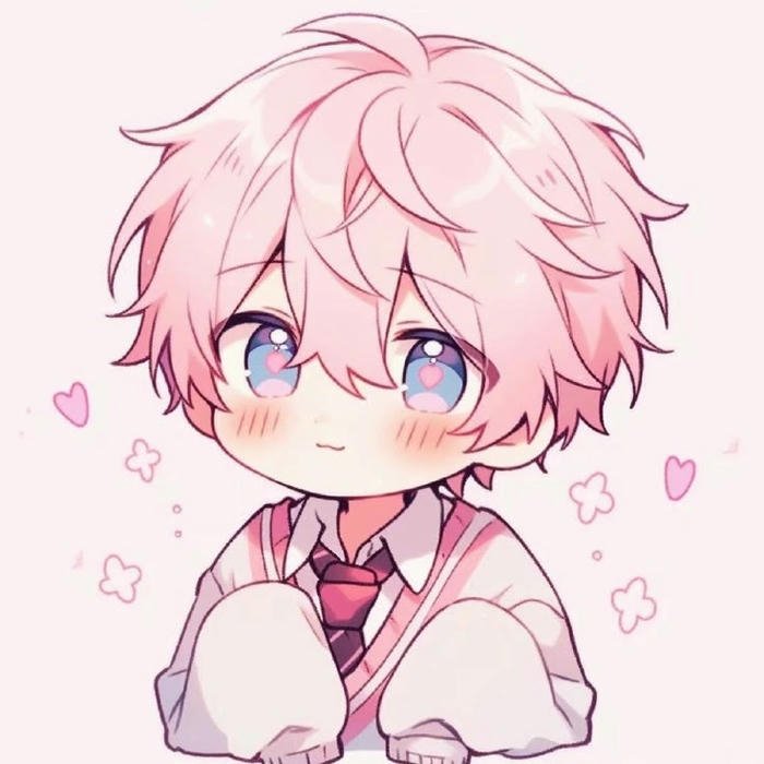 Avatar hiha phiên bản chibi mặc áo khoác hồng nhỏ nhắn