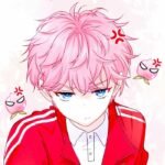 Avatar hiha tóc hồng diện áo đỏ cực kỳ cá tính