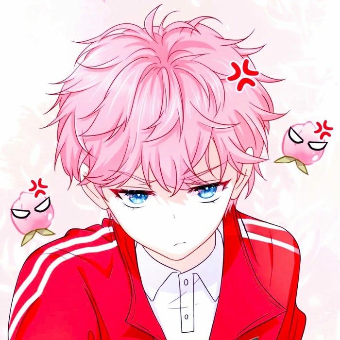 Avatar hiha tóc hồng diện áo đỏ cực kỳ cá tính