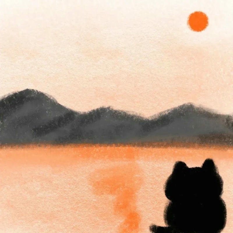 Avatar phong cảnh cute phong cách minh họa đáng yêu nhẹ