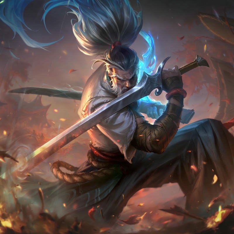 Avatar yasuo biểu cảm trầm tĩnh tạo cảm giác bí ẩn