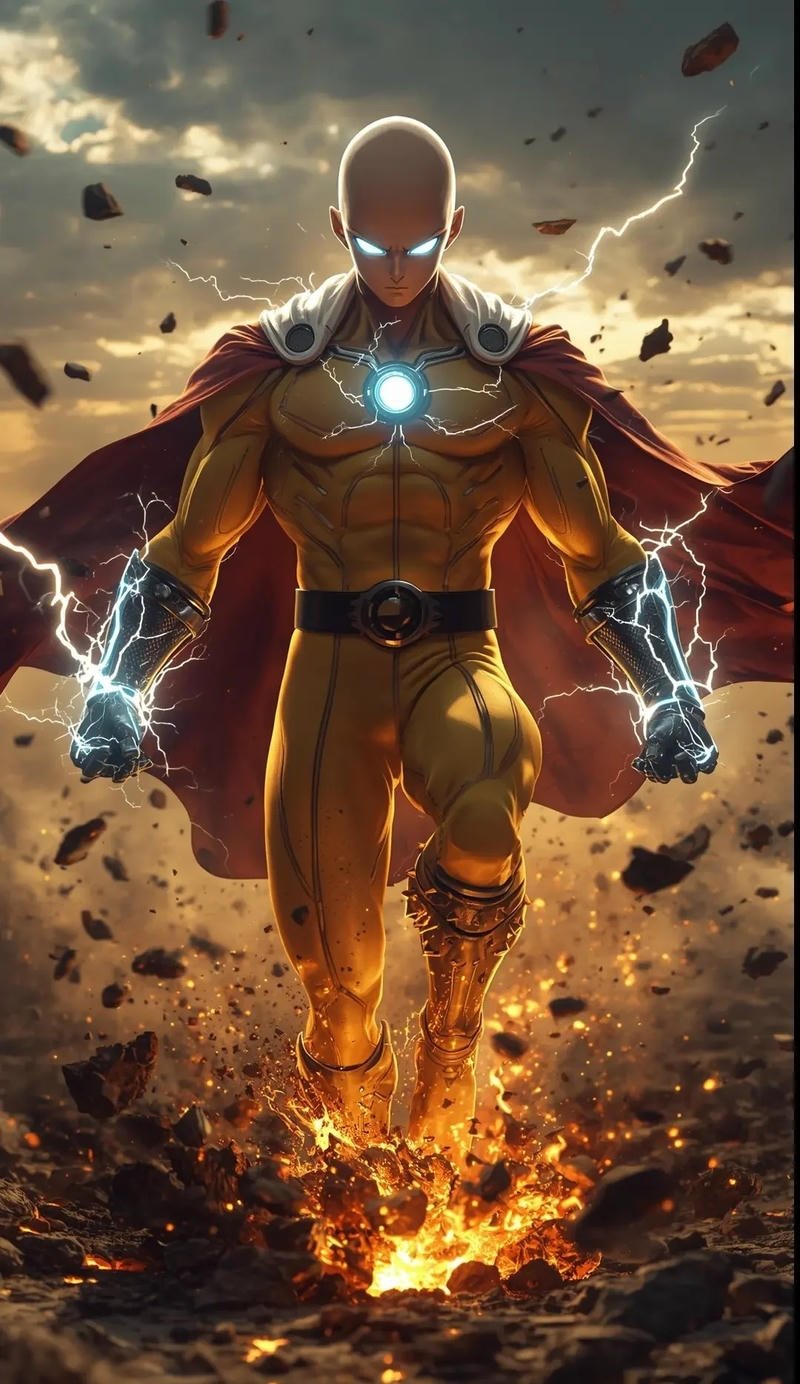 Cảnh Saitama đối đầu kẻ thù mạnh trong anime