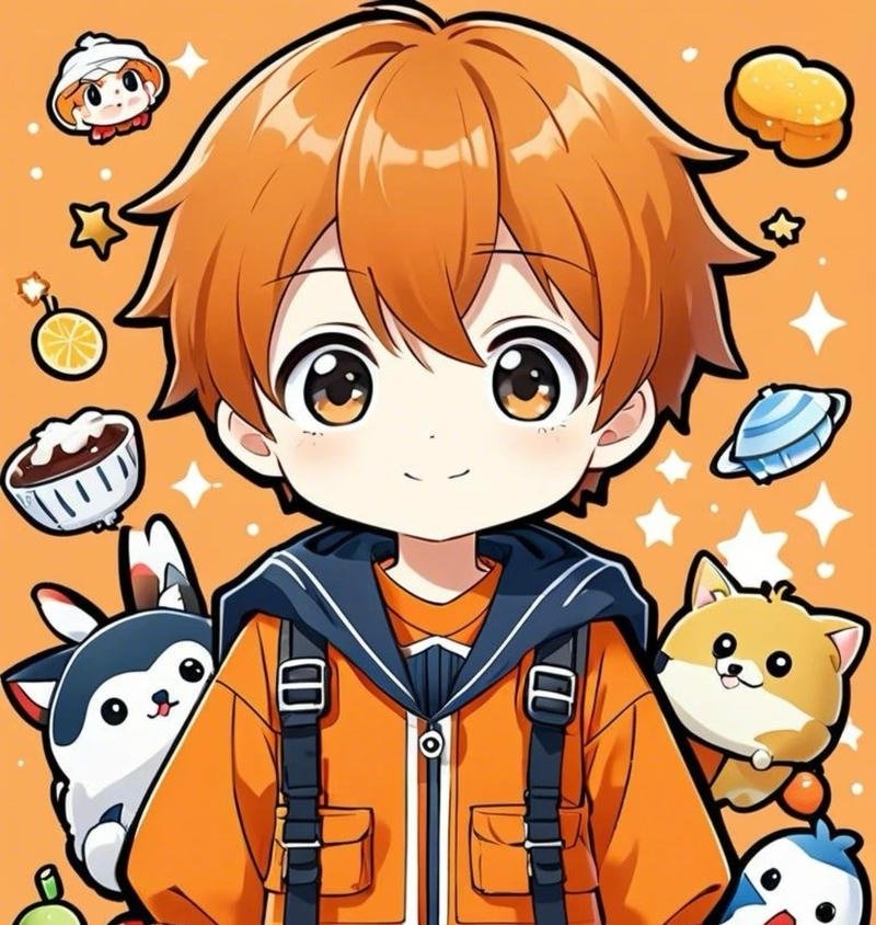 Chibi nam anime cute với tạo hình đáng yêu