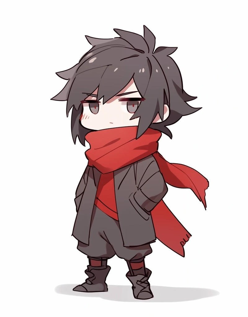 Chibi nam dễ thương với ánh nhìn ngộ nghĩnh