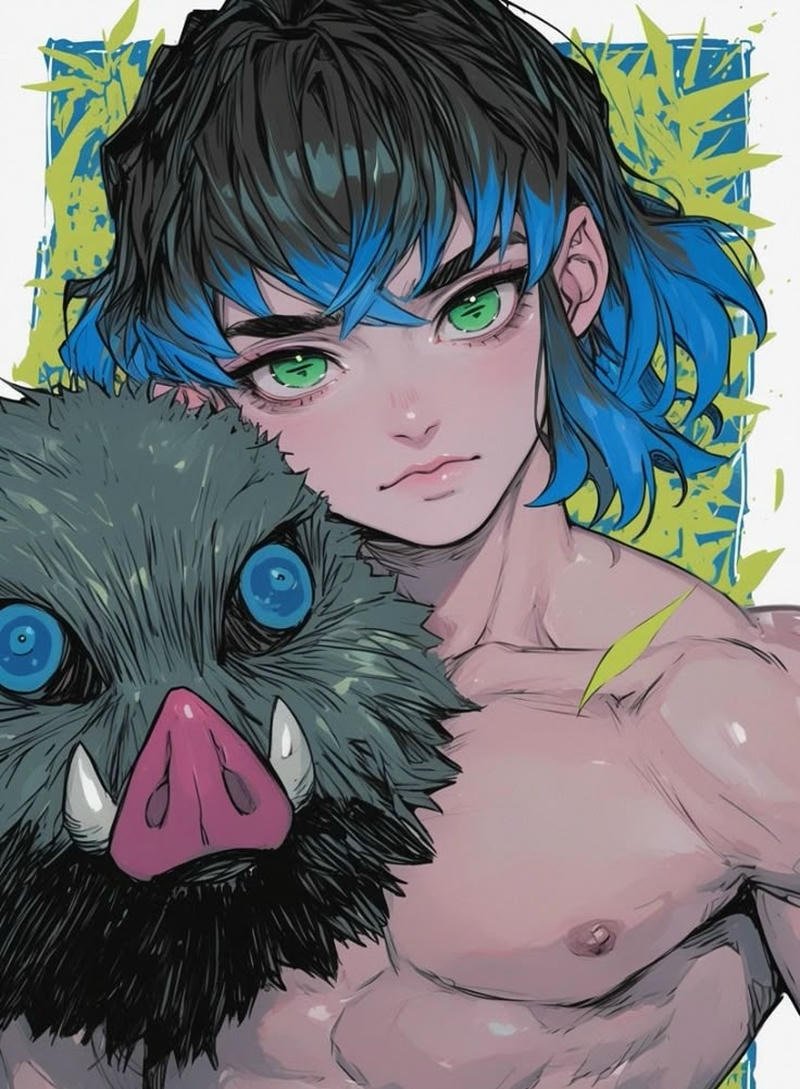 Chiến binh diệt quỷ Inosuke với phong cách chiến đấu hoang dã