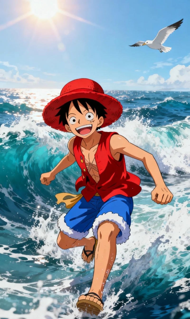 Download ảnh anime Luffy Gear 5 Nika sắc nét