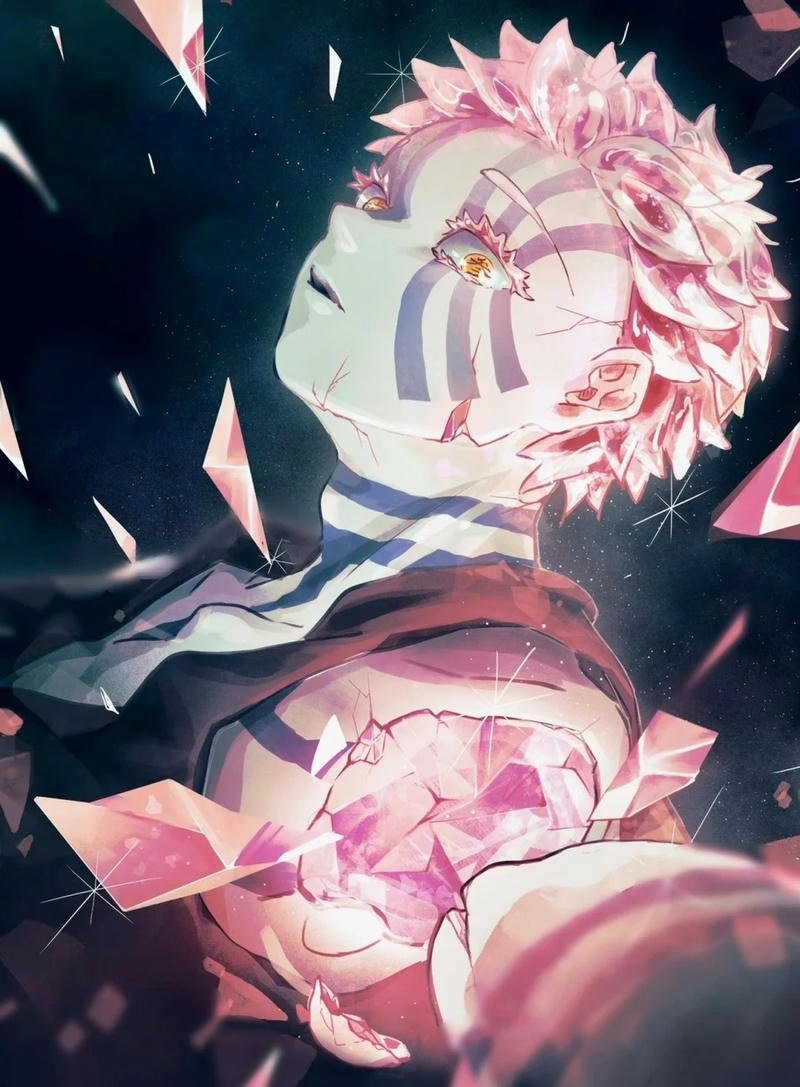 Hình Akaza ngầu với ánh mắt lạnh sắc bén