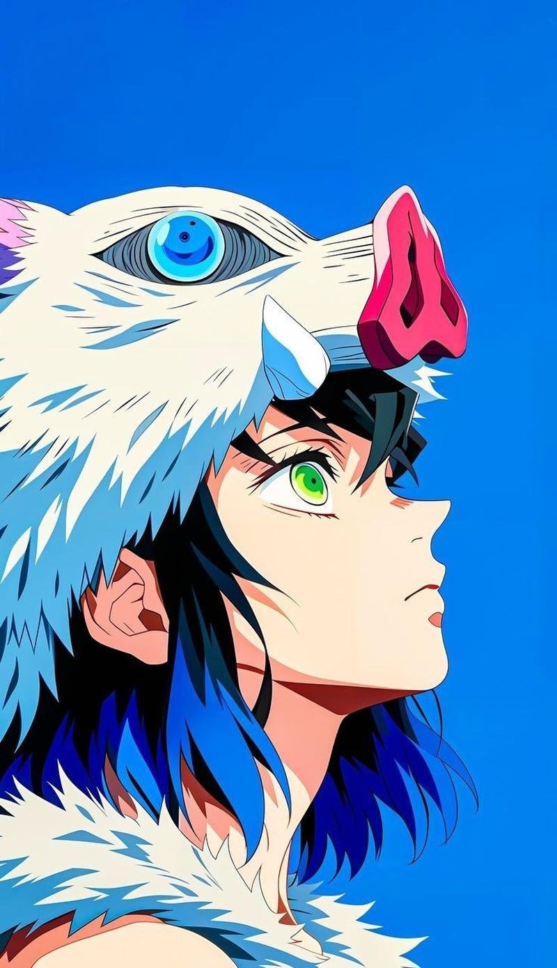 Hình Inosuke ngầu trong trận chiến căng thẳng