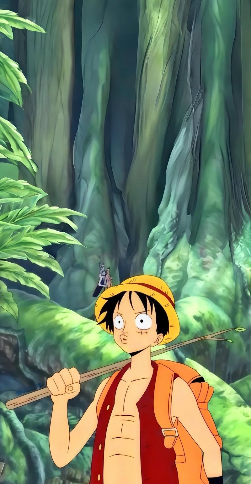 Hình Luffy ngầu với góc nhìn cận cảnh khuôn mặt