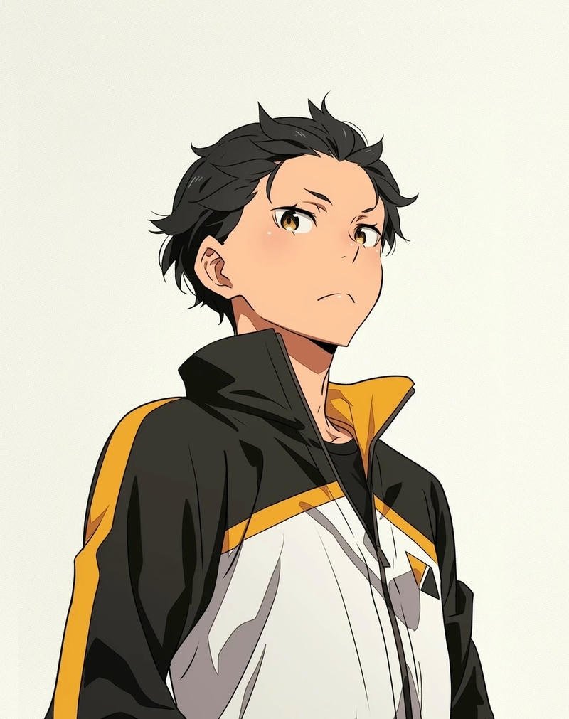 Hình Natsuki Subaru 4K với hiệu ứng ánh sáng mạnh