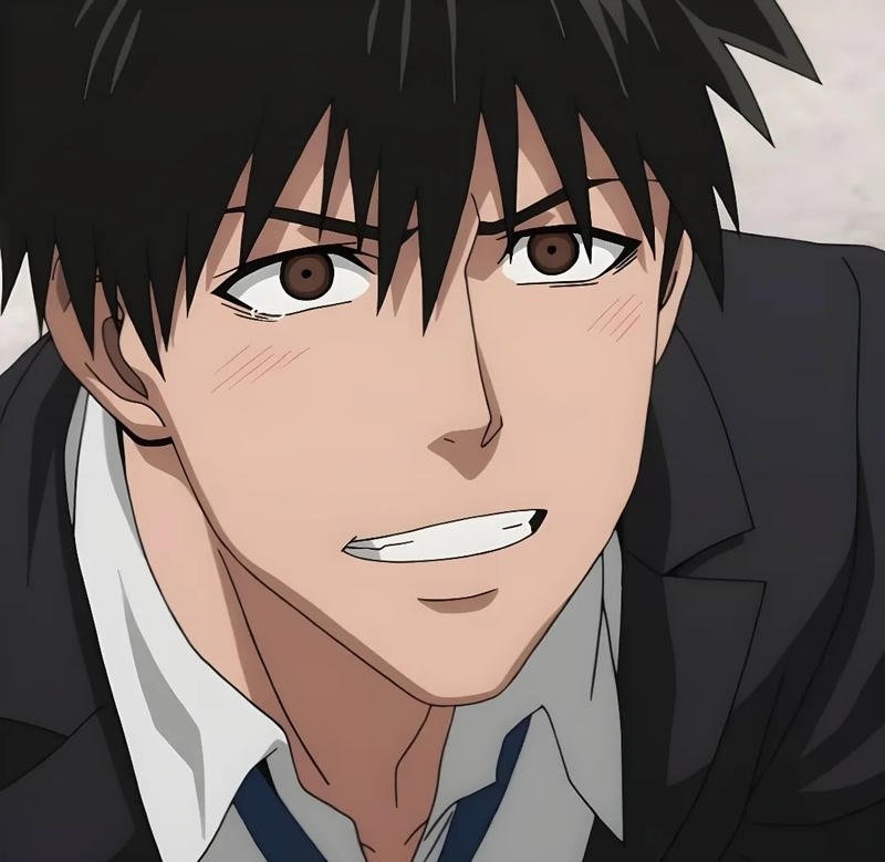 Hình Saitama anime với biểu cảm bình tĩnh đặc trưng