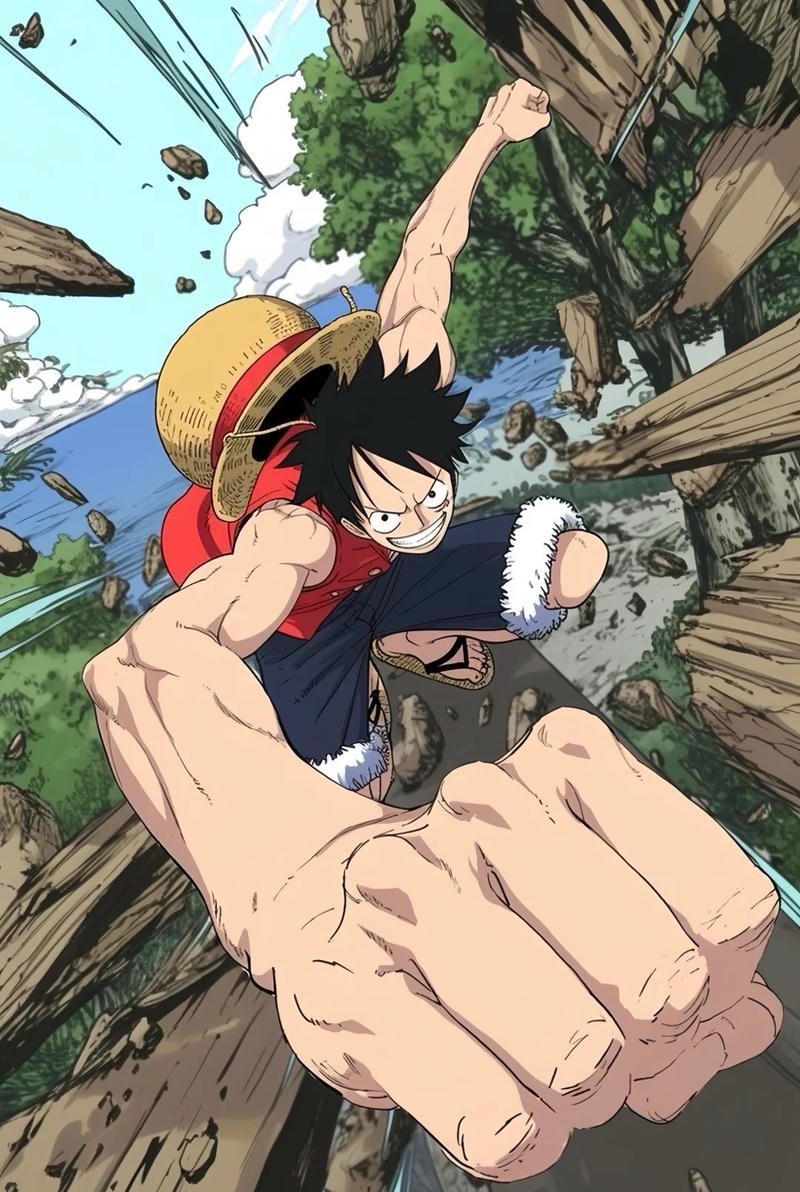 Hình ảnh Luffy cực ngầu 4K với nét vẽ sắc nét