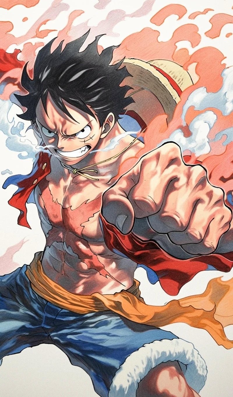 Hình ảnh Luffy cực ngầu trong khoảnh khắc ra đòn