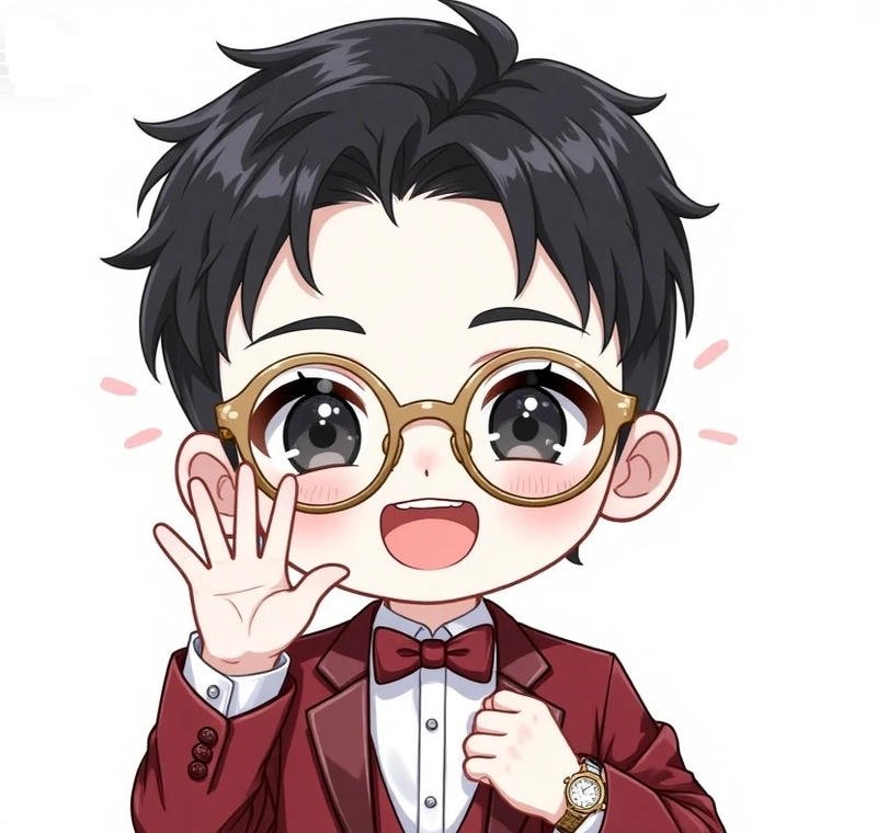 Hình ảnh chibi nam buồn với biểu cảm nhẹ nhàng