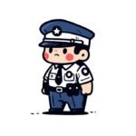 Hình ảnh công an chibi dáng người tròn vo ngộ nghĩnh