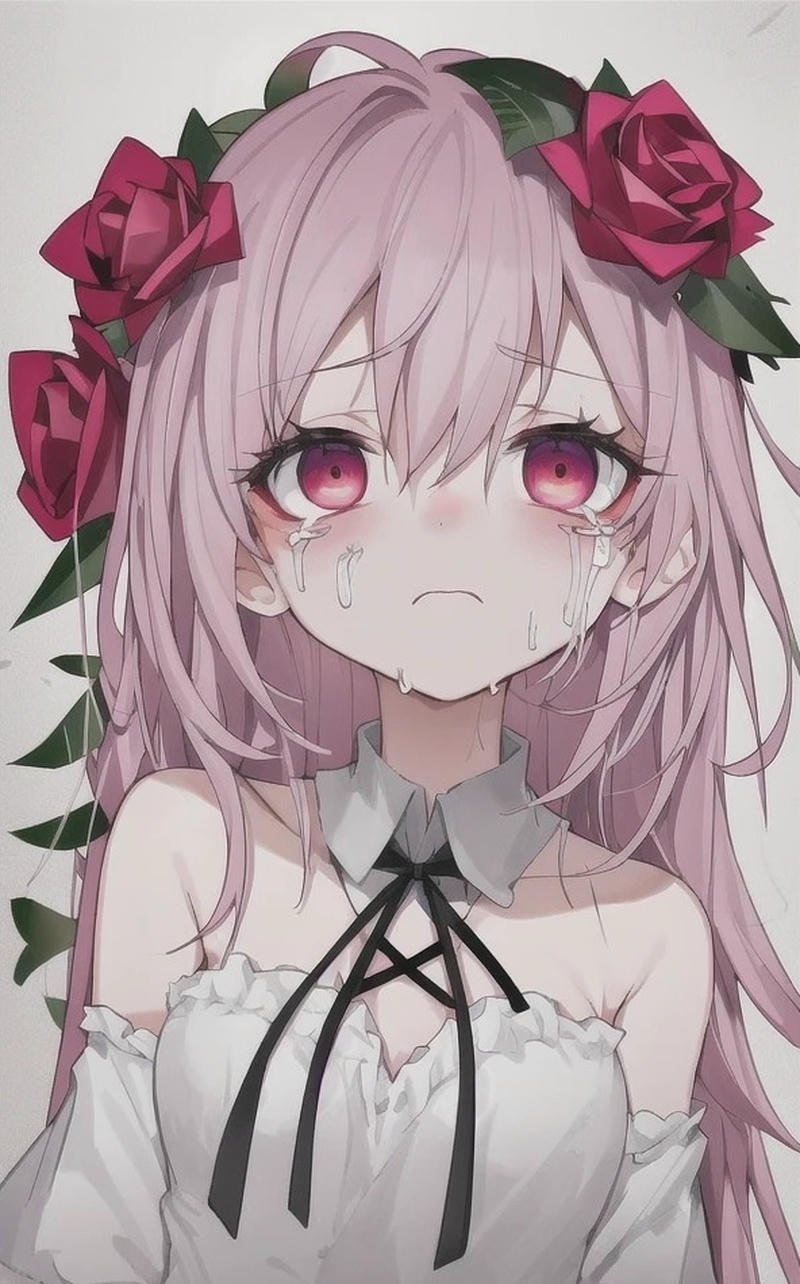 Hình ảnh khóc dưới mưa với cảm xúc sâu lắng