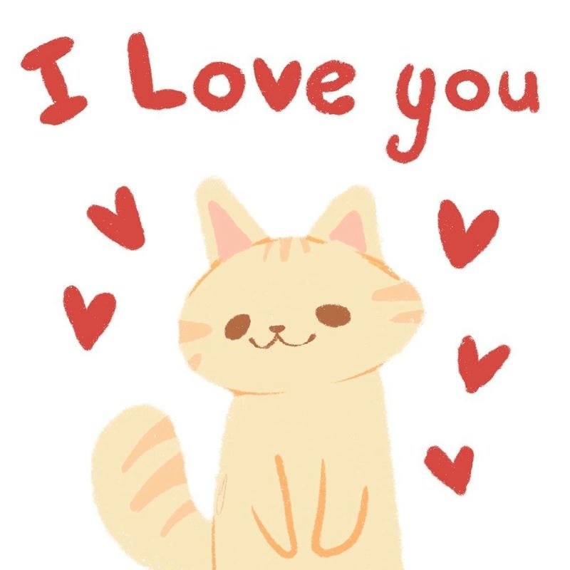 Hình đại diện i love you phong cách lãng mạn dễ thương