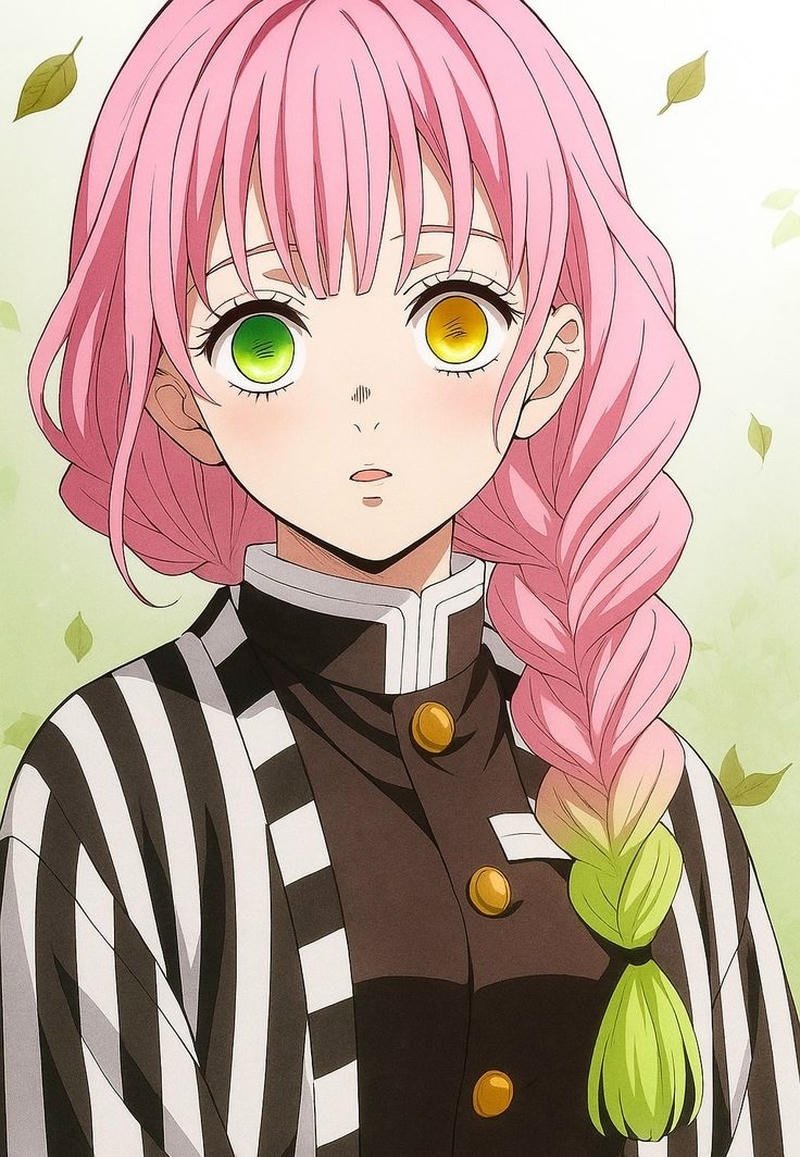 Hình nền Mitsuri 4K trong khung cảnh rực rỡ sắc màu