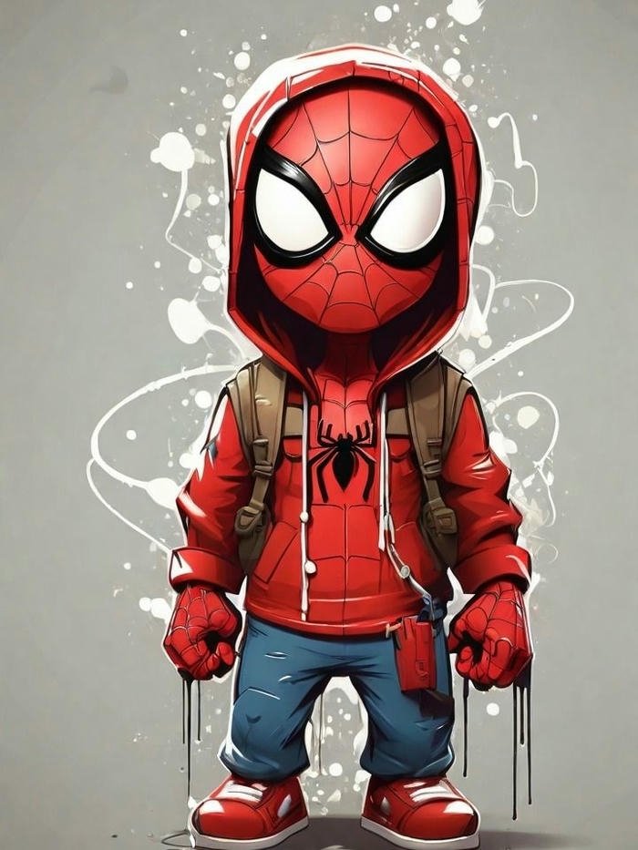 Hình nền spider man chibi nhỏ xinh