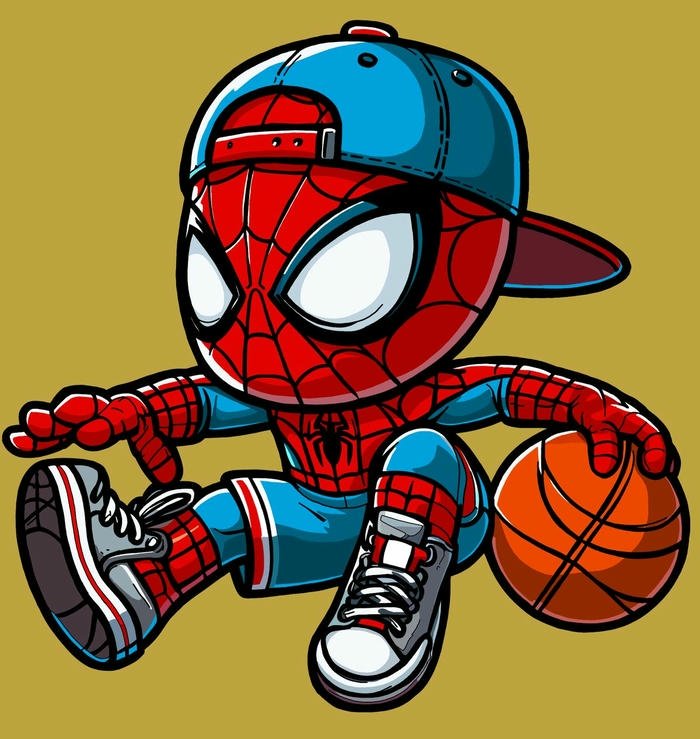 Hình spider man chibi phong cách trẻ trung
