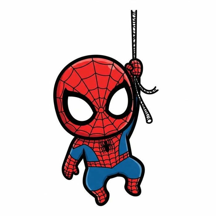 Hình spider man chibi sắc nét nổi bật