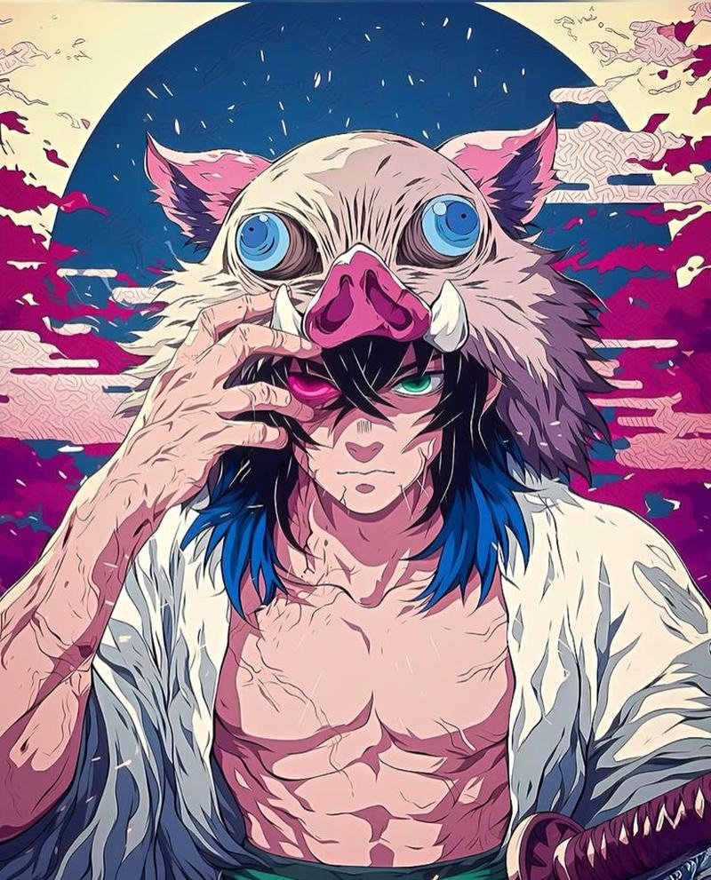 Inosuke ngầu chiến binh với thần thái áp đảo đối thủ