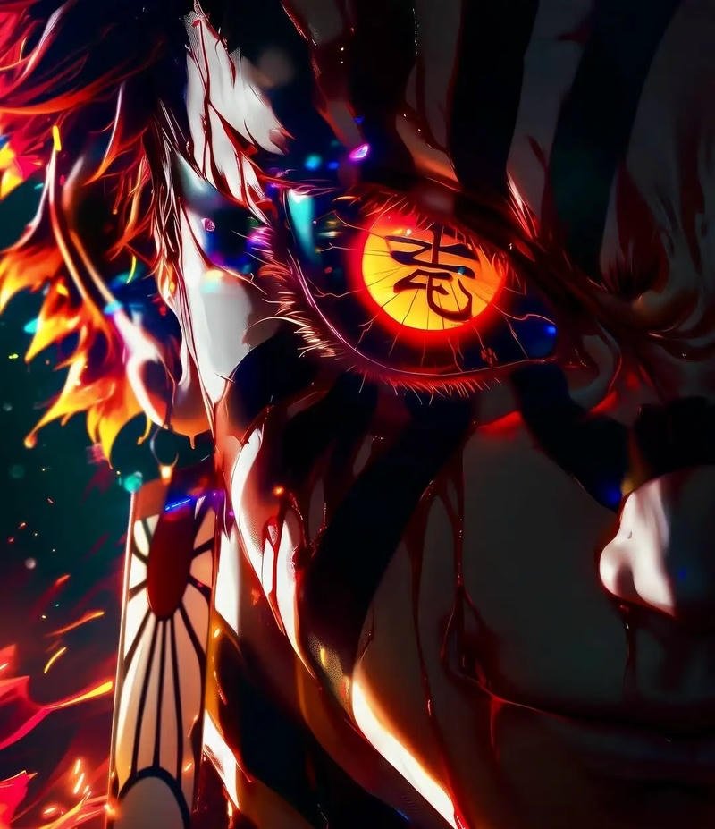 Khoảnh khắc Akaza lao vào tấn công trong anime