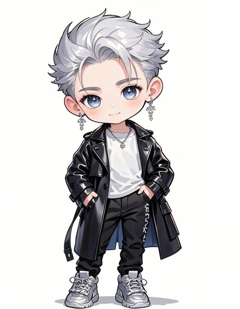 Khoảnh khắc buồn nhẹ của chibi nam anime