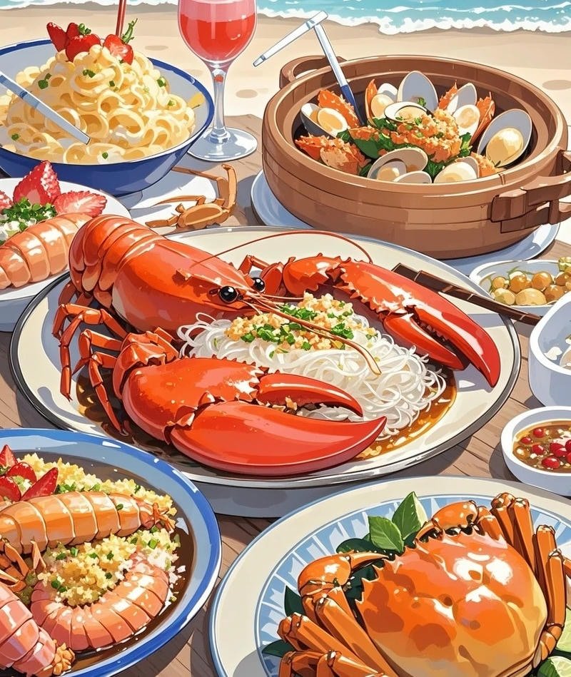 Khoảnh khắc nấu ăn trong anime với món ngon