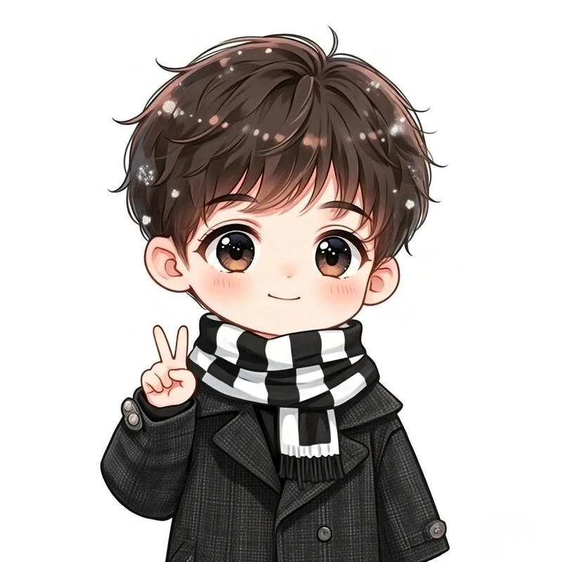 Khoảnh khắc vui vẻ của anime chibi nam