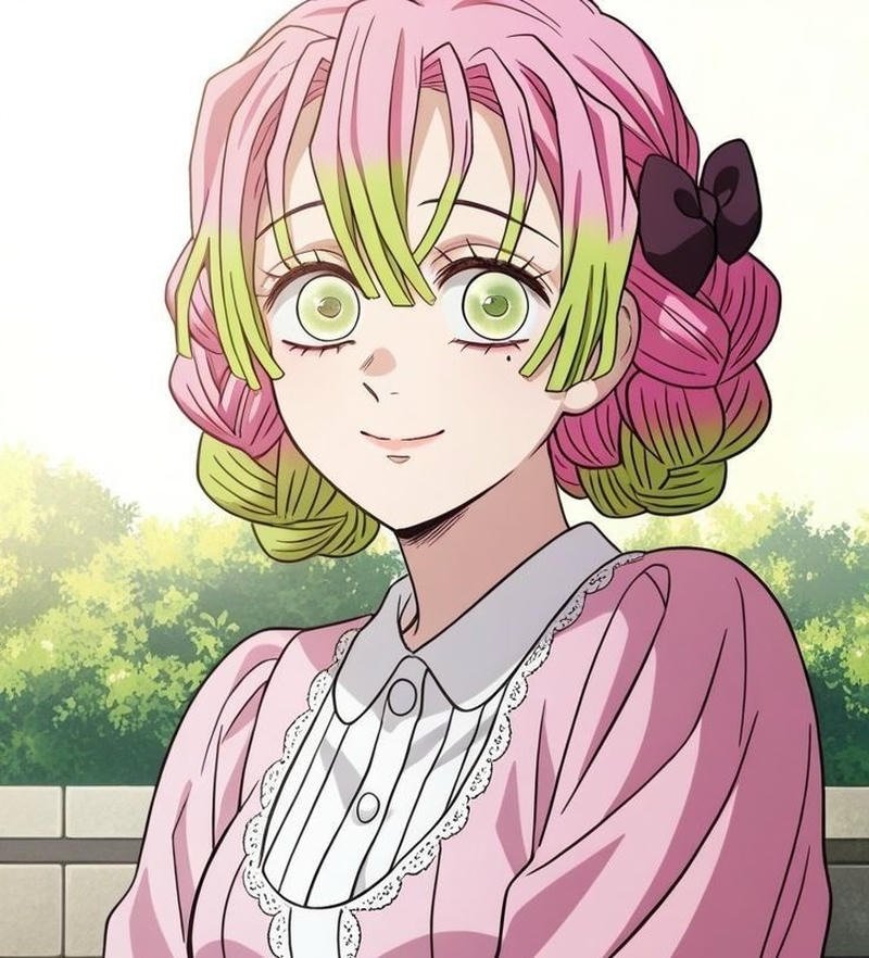 Mitsuri chibi với tạo hình cute phong cách anime