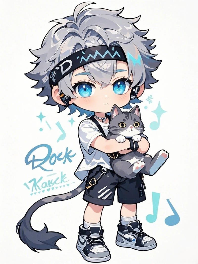 Nét mặt ngộ nghĩnh của hình chibi nam dễ thương