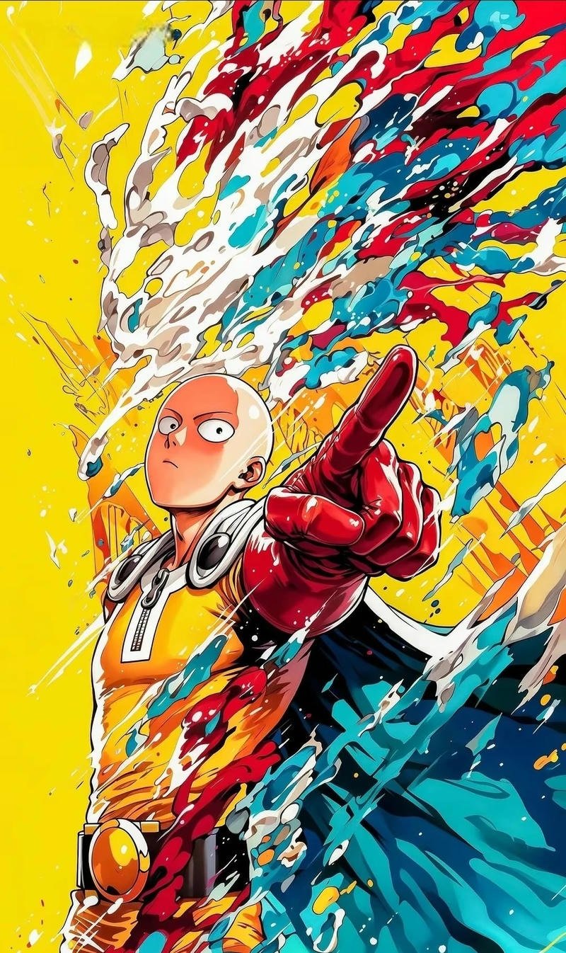 Nét vẽ chibi đáng yêu hình Saitama cute ngầu