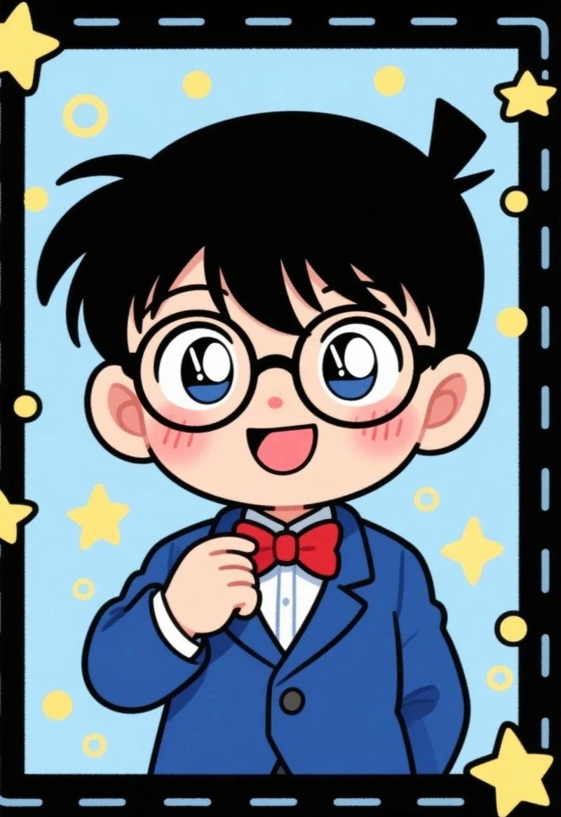 Nét vẽ đơn giản của chibi nam anime cute