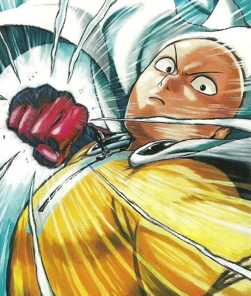 Nhân vật Saitama với sức mạnh vượt trội đối thủ