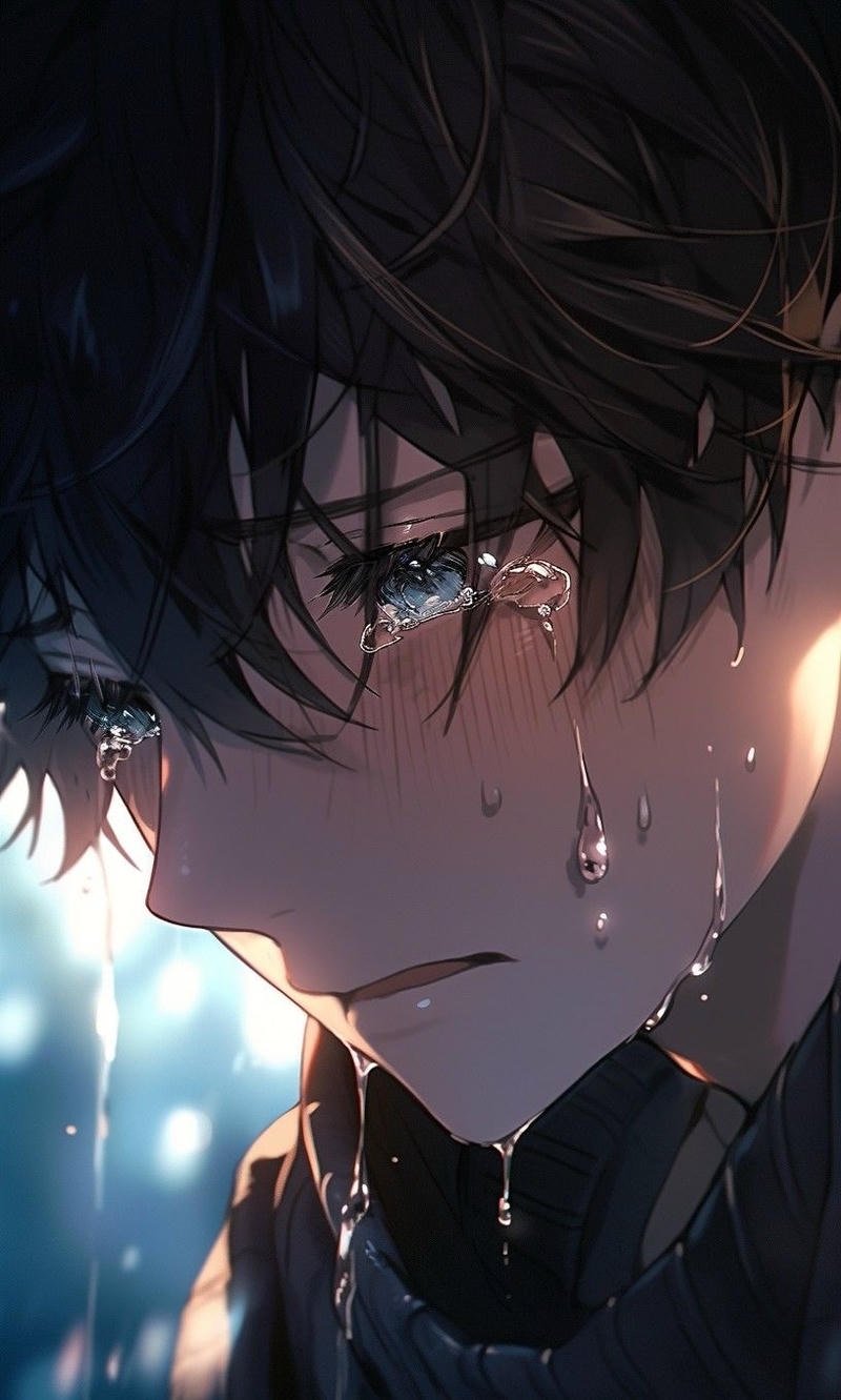 Nhân vật anime rơi nước mắt trong khoảnh khắc xúc động