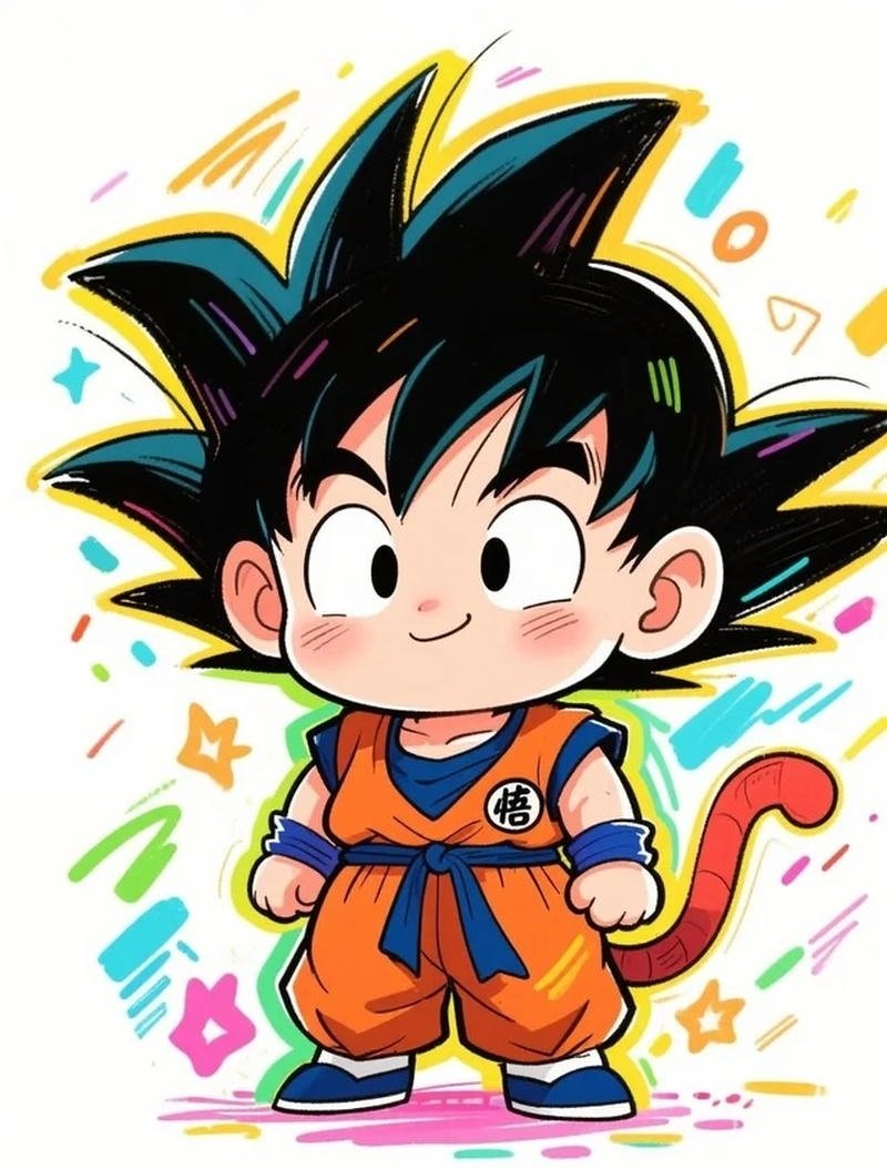 Nhân vật chibi nam với biểu cảm đáng yêu