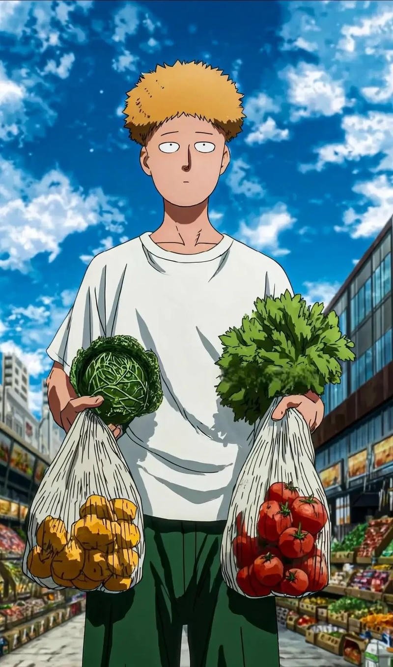 Onepunch man Saitama với thần thái bình thản