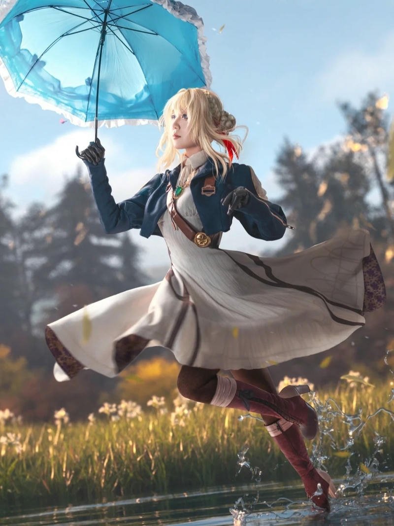 Phong cách Violet Evergarden mang vẻ nhẹ nhàng rõ nét