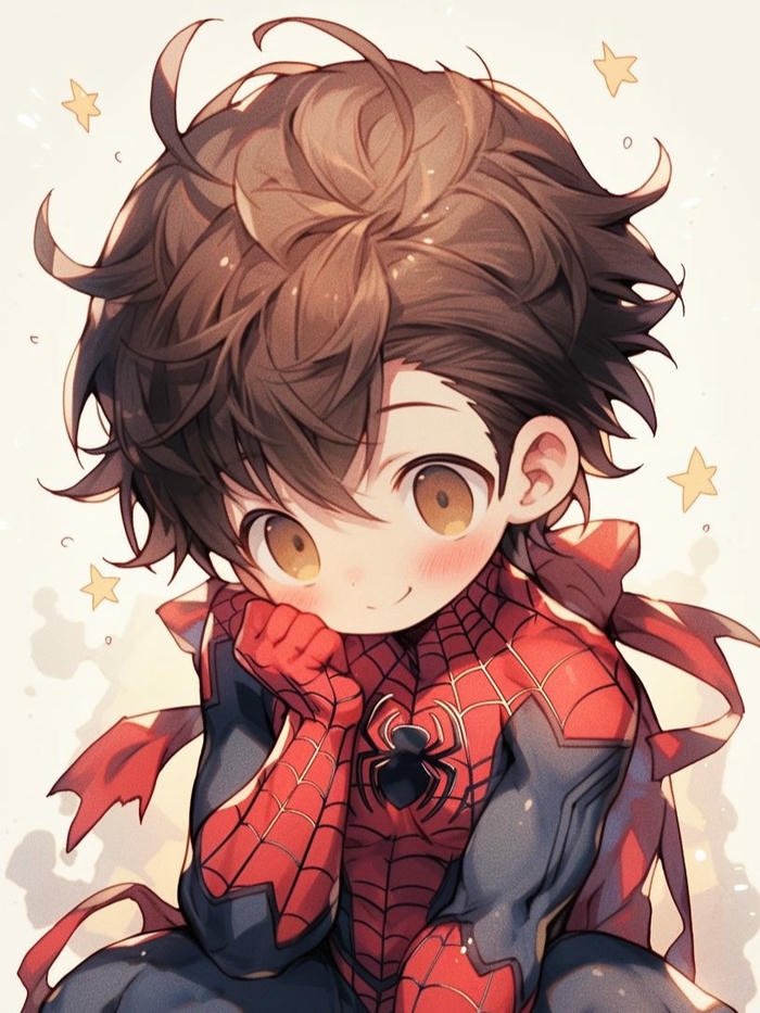 Spider man chibi phong thái vui tươi nổi bật