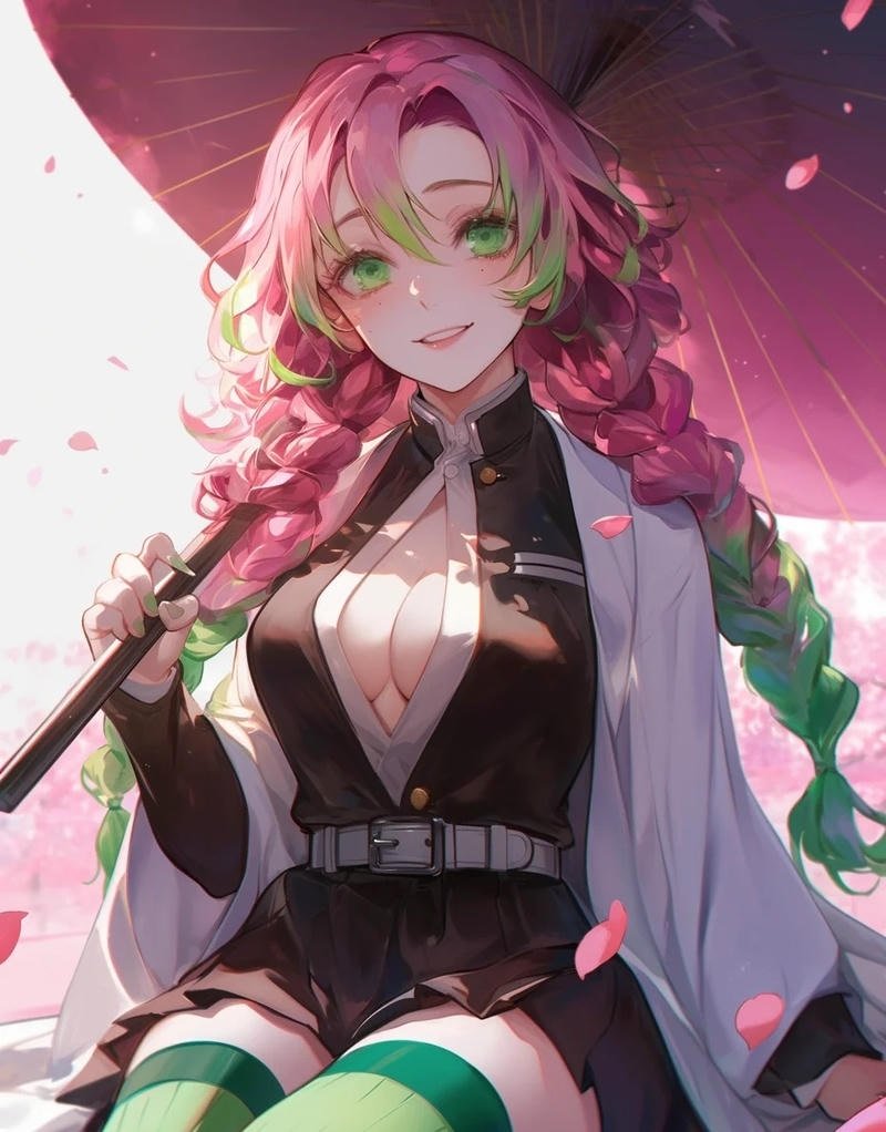 Sưu tầm ảnh Ảnh Mitsuri anime mái tóc hồng dịu dàng cute