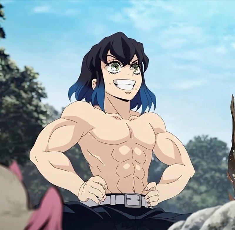 Tải ảnh Inosuke bỏ mặt nạ với ánh nhìn sắc lạnh