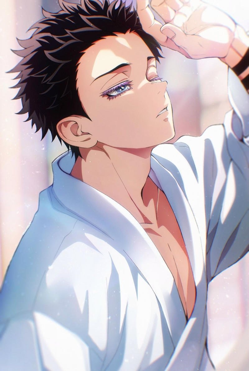 Tư thế phòng thủ của Akaza trong cảnh giao tranh